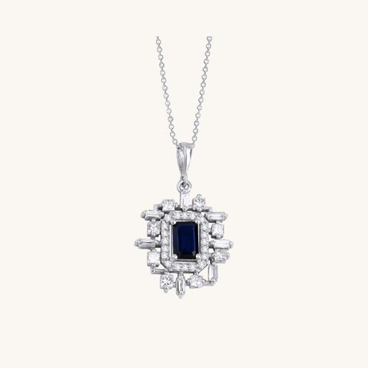 Sapphire Diamond Necklace