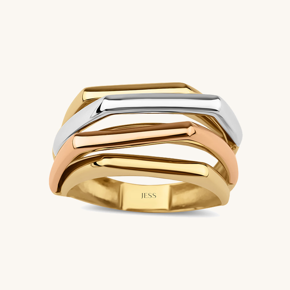 3 Color Gold Ring