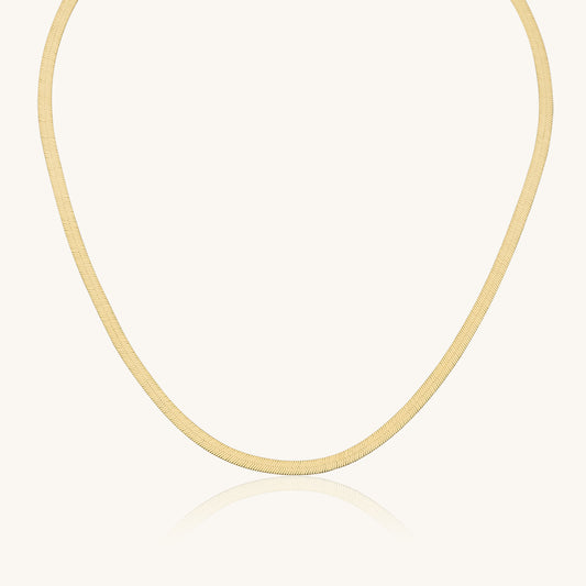 4 mm Italian Crush Chain Gold Necklace