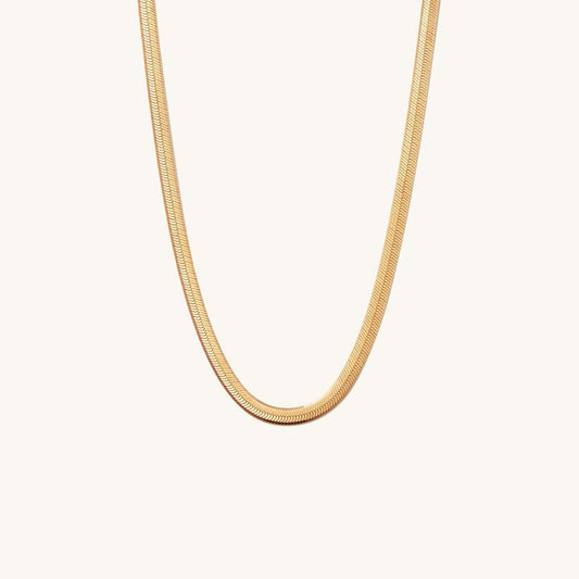 5mm Italian Crushed Chain Gold Necklace