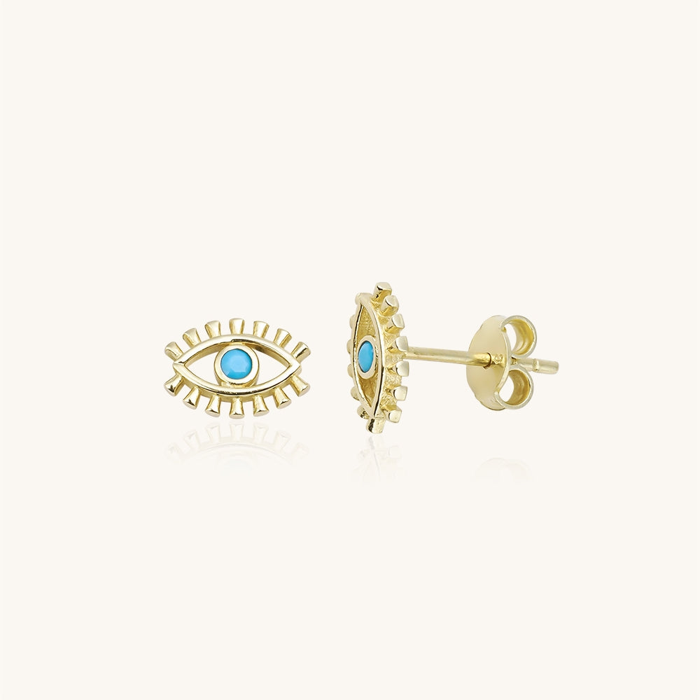 Eyelash Gold Earring