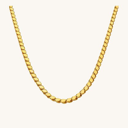 3mm Barley Chain Gold Necklace