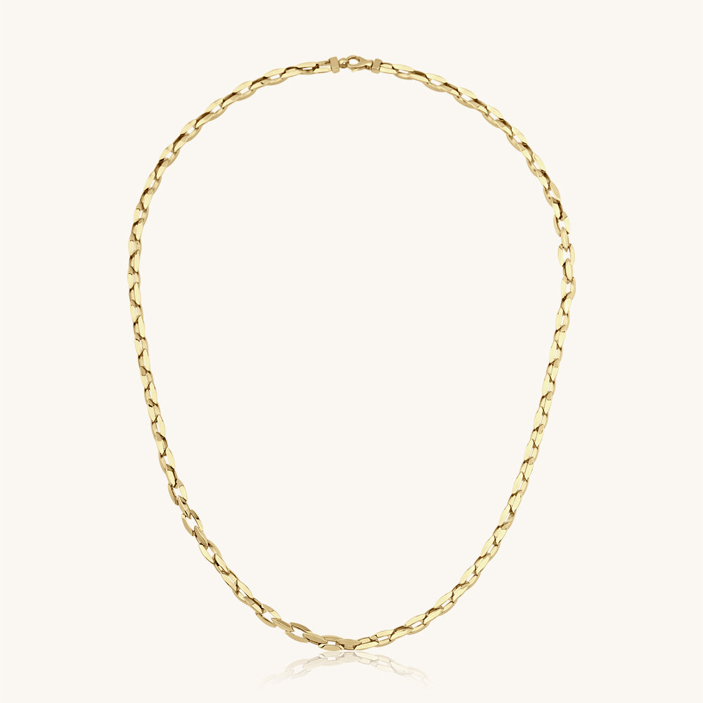 Almond Chain Gold Necklace