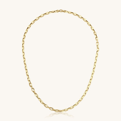 Almond Chain Gold Necklace