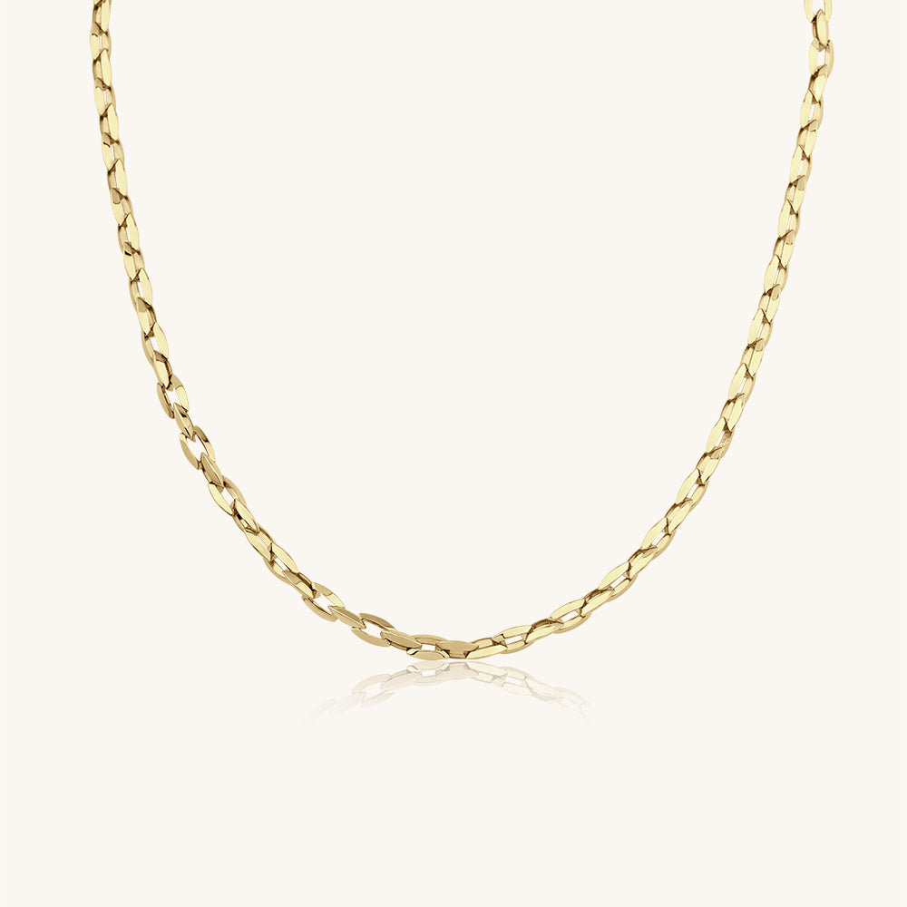 Almond Chain Gold Necklace