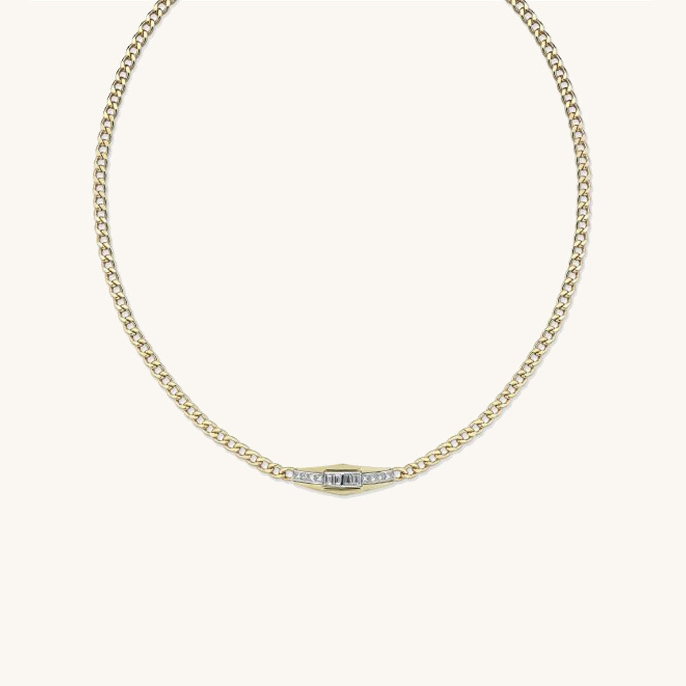 Baguette Diamond Necklace