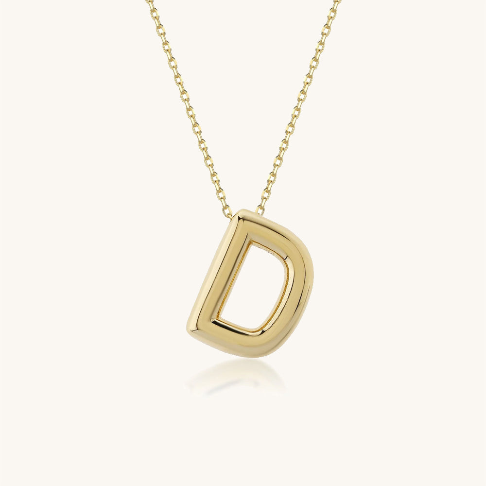 Balloon Letter Gold Necklace