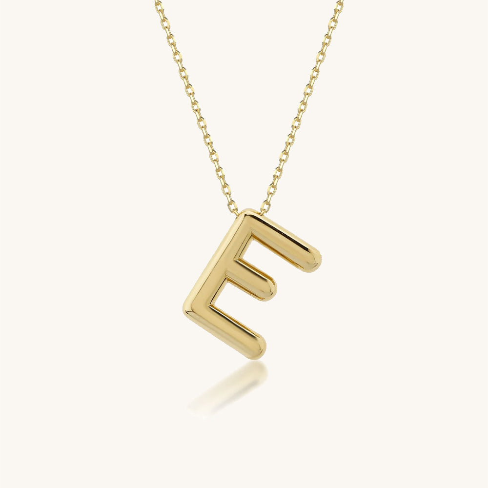 Balloon Letter Gold Necklace