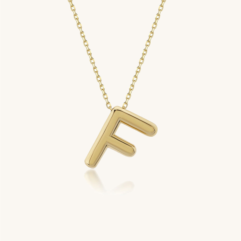 Balloon Letter Gold Necklace