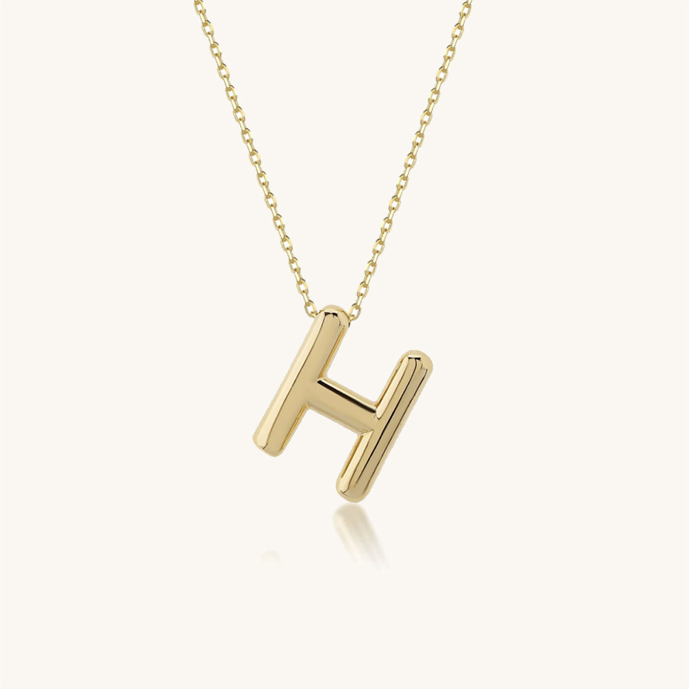 Balloon Letter Gold Necklace