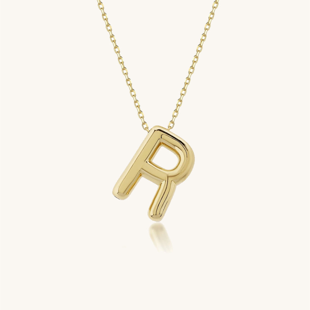 Balloon Letter Gold Necklace