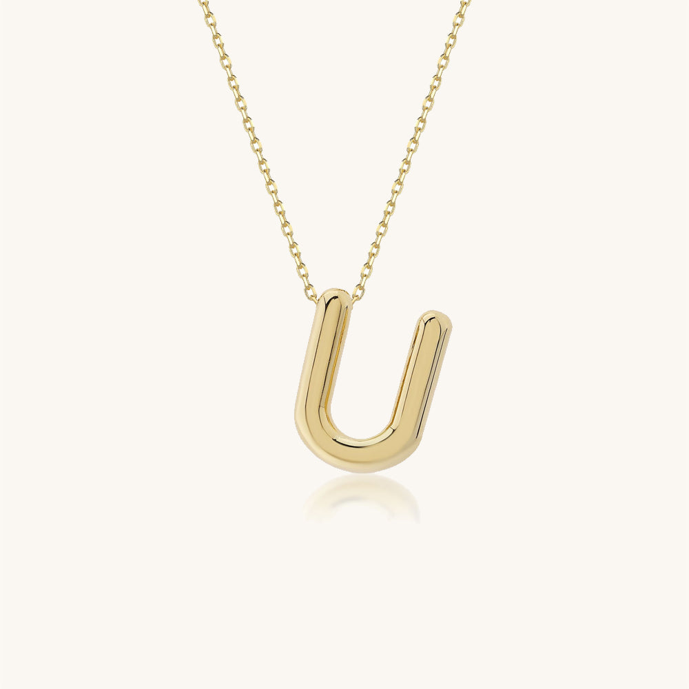 Balloon Letter Gold Necklace