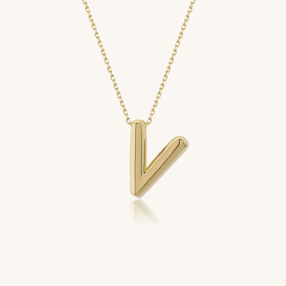 Balloon Letter Gold Necklace