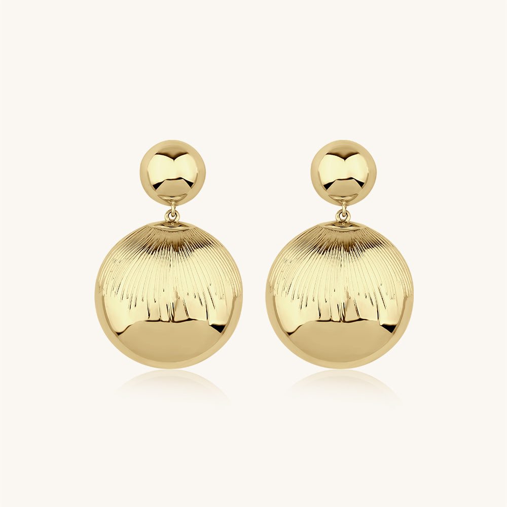 Big Ball Gold Earring