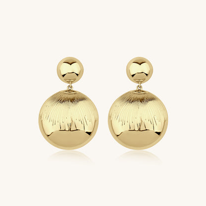 Big Ball Gold Earring