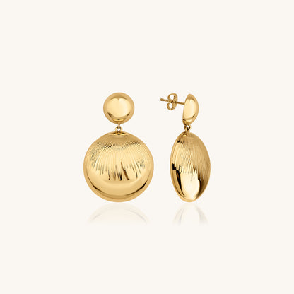 Big Ball Gold Earring