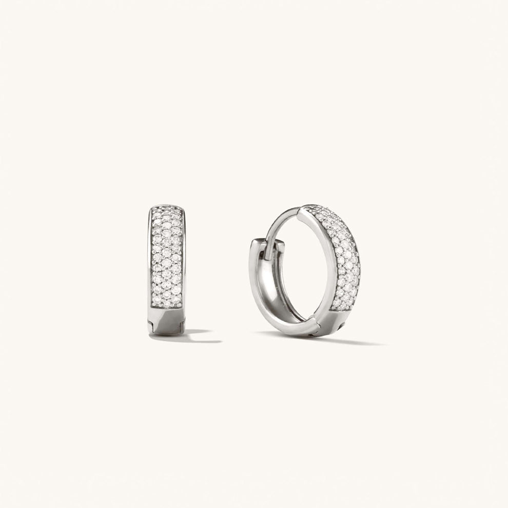 Bold Diamond Hoop Earrings