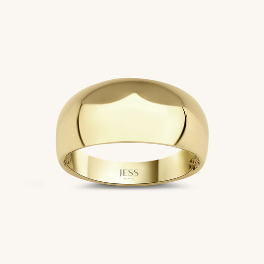 Domed Cage Gold Ring