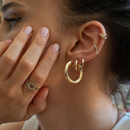 Big Hoop Gold Earring