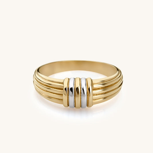 Double Color Gold Ring