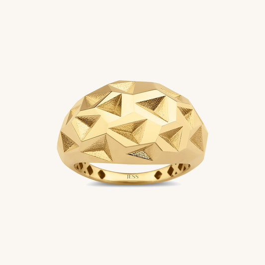 Geometric Gold Ring