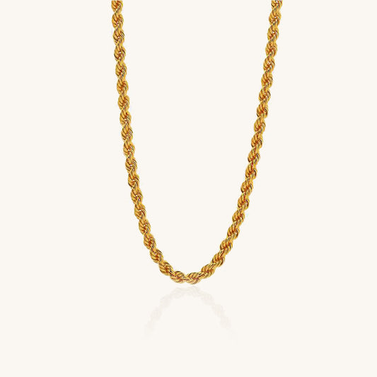 Rope Chain Gold Necklace