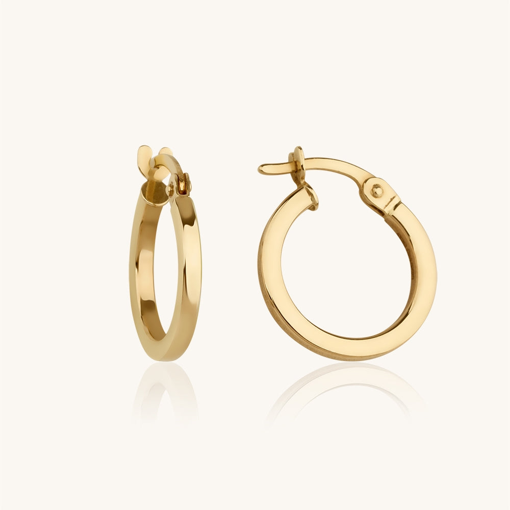 Midi Hoop Gold Earring