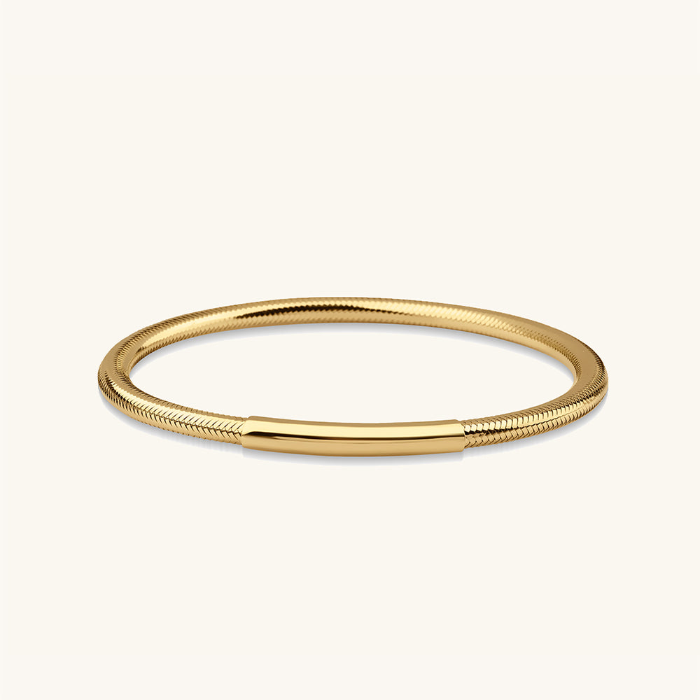 Thin Plate Flex Gold Bracelet