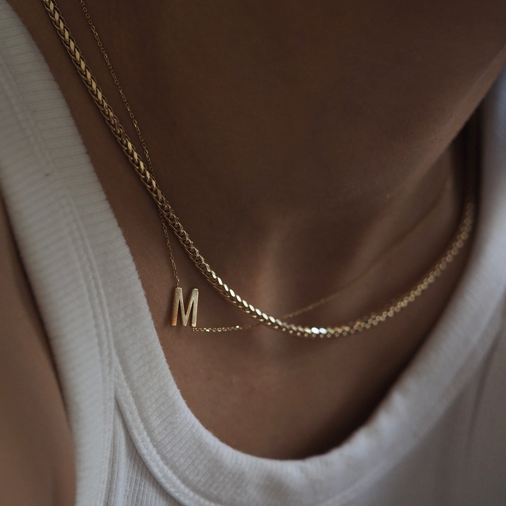 Cube Chain Gold Necklace