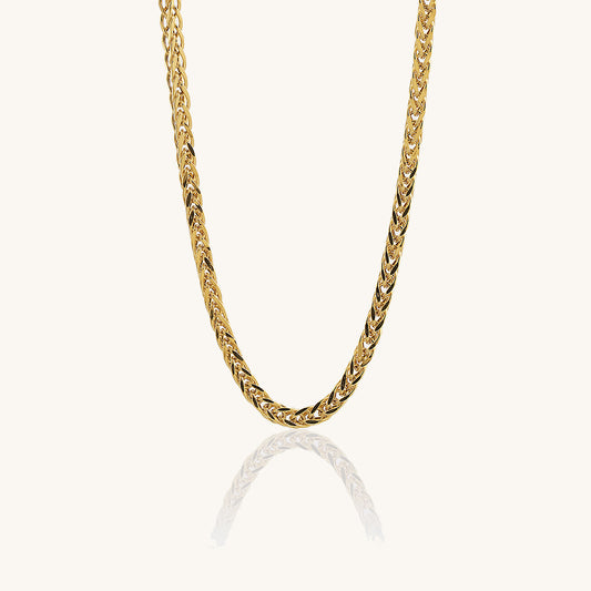 Cube Chain Gold Necklace