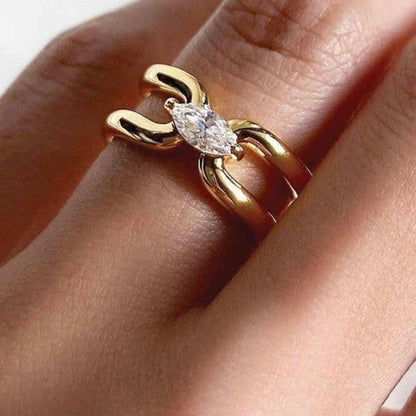 Marquise Gold Ring