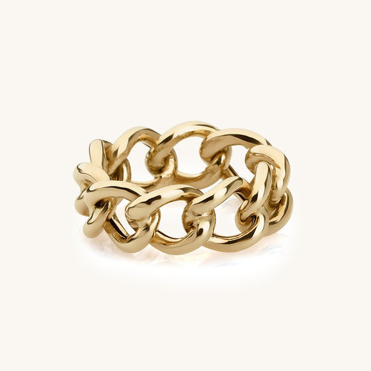 Medium Gold Chain Ring