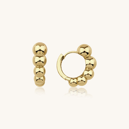 Multi Ball Gold Earring