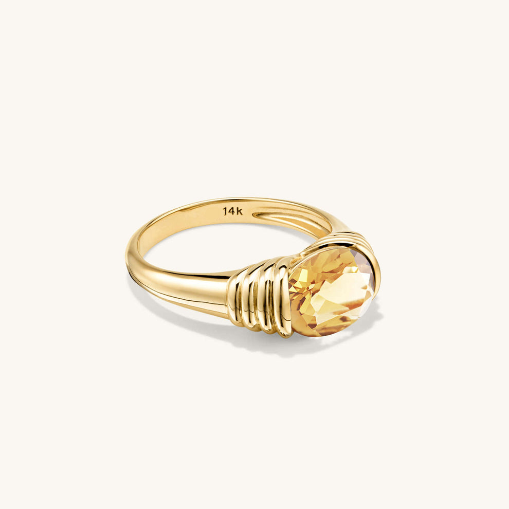 Quartz Gold Ring