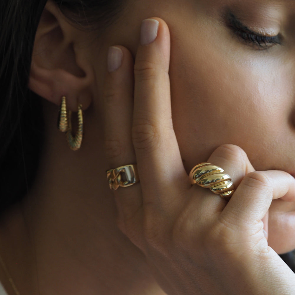 Yellow Gold Spiral Ring