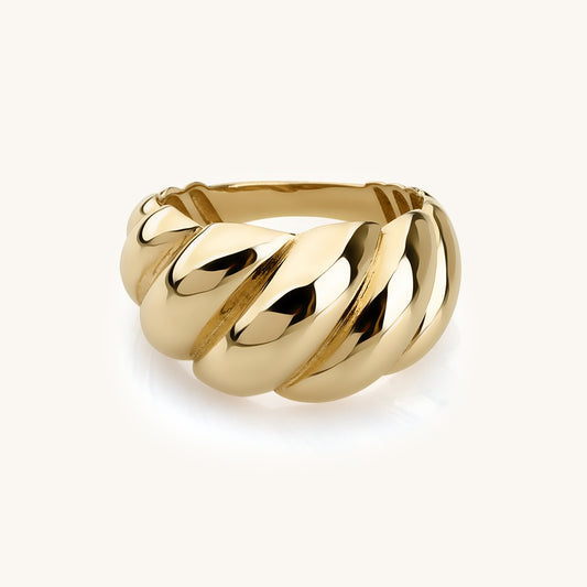 Yellow Gold Spiral Ring