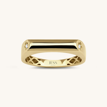 Cylinder Gold Ring