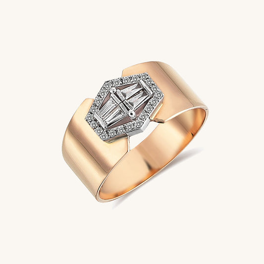 Trapeze Belt Diamond Ring