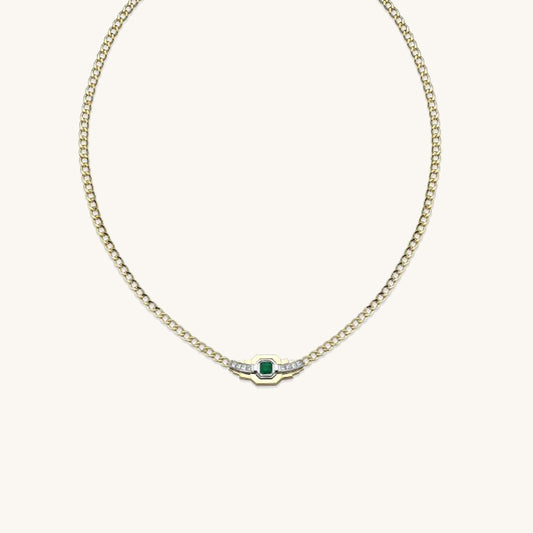 Emerald Diamond Necklace